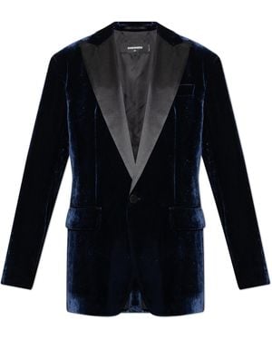 DSquared² Velvet Blazer - Blue