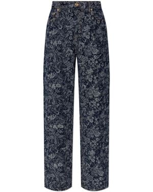 Ganni Floral Motif Jeans - Multicolour