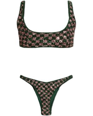 Oséree Two-Piece Swimsuit With Shimmering Sequins - Green