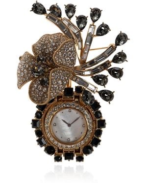 Dolce & Gabbana Crystal Brooch - White