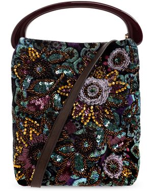 Dries Van Noten Bag With Appliqués - Black