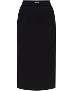 Versace Jeans Couture Skirt With Back Slit - Black