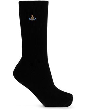 Vivienne Westwood Socks With Logo - Black