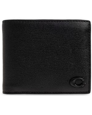COACH Folded Wallet With Monogram - Black