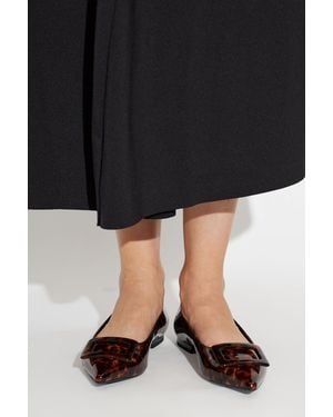 Roger Vivier Leather Ballet Flats - Black