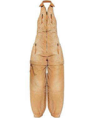 DSquared² Denim Off-The-Shoulder Jumpsuit - Natural