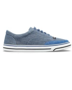 Dolce & Gabbana Sports Shoes With Logo Patch - Blue
