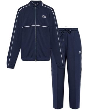 EA7 Tracksuit Set: Sweatshirt And Trousers - Blue