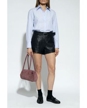 Sportmax Leather Shorts "Vasaio" - White