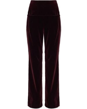 Alaïa Velvet High-Waisted Pants - Blue
