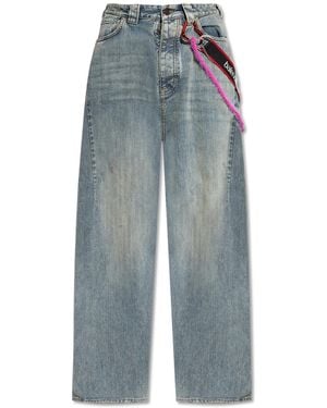 Balenciaga Jeans With Decorative Appliqués - Blue