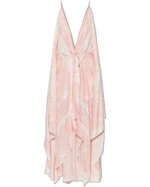 Balmain Asymmetrical Strappy Dress - Pink