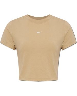 Nike T-Shirt With Logo - Natural