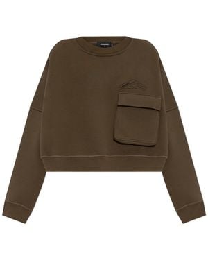 DSquared² Sweatshirt With Pocket - Natural