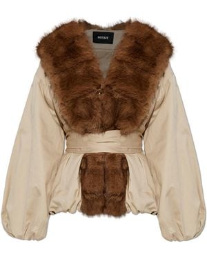 ROTATE BIRGER CHRISTENSEN Jacket With Belt - Brown
