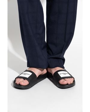Givenchy Slides With Logo - Blue