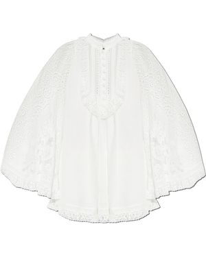 Zimmermann Top With Lace Sleeves - White