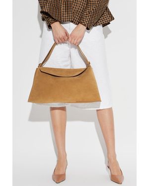 Studio Nicholson Suede Shoulder Bag 'Shiboru' - Natural