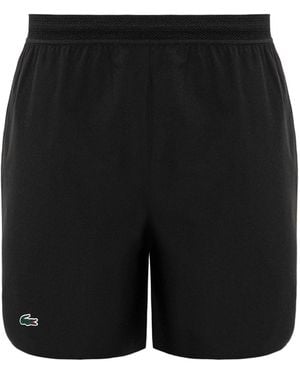 Lacoste Shorts With Logo Patch - Black