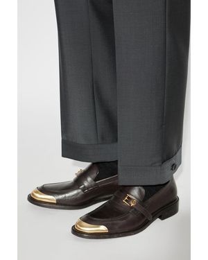 Versace 'Primo' Leather Shoes - Gray