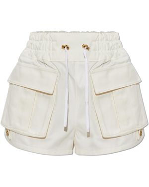 Balmain Cargo Shorts - White