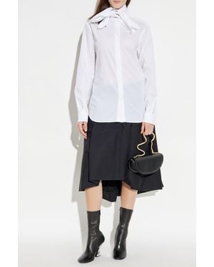 Moschino Blouse With Decorative Tie - White
