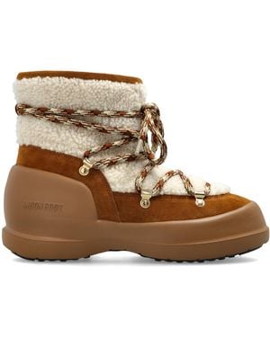 Moon Boot 'Mezzaluna Boot Shearling' Snow Boots - Brown