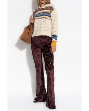 Etro Wool Sweater With Hood - White