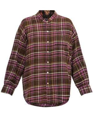 R13 Plaid Pattern Shirt - Red