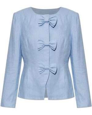 Posse Linen Blazer 'Harper' - Blue