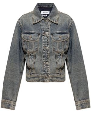 McQueen Denim Jacket With 'Vintage' Effect - Grey