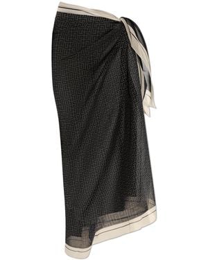 Balmain Silk Pareo - Black