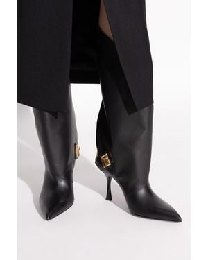 Balmain Twist Heeled Boots - Black
