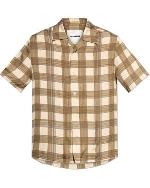Jil Sander Checked Pattern Shirt - Brown