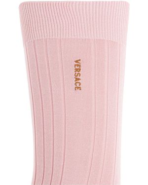 Versace Socks With Logo - Pink