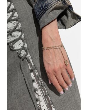 McQueen Bracelet With Cubic Zirconia - Gray