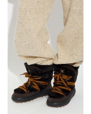 Bogner Suede Snow Boots 'Chamonix' - Natural