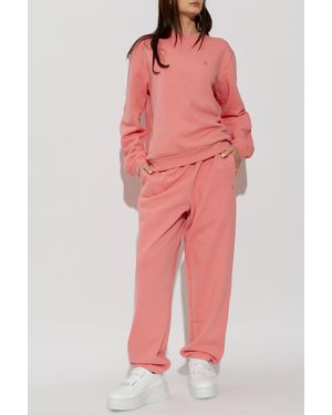 Acne Studios Sweatpants With Ribbed Cuffs - Red