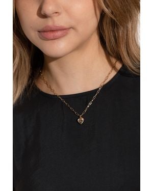 COACH Necklace With A Heart-Shaped Pendant - Black