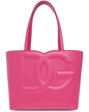 Dolce & Gabbana Leather Shopper Bag - Pink
