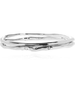Dries Van Noten Two Crystal Bracelets - White