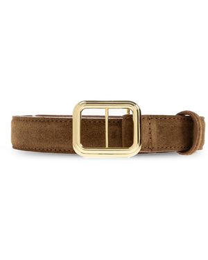 LIE STUDIO Suede Belt "Georgia" - Brown