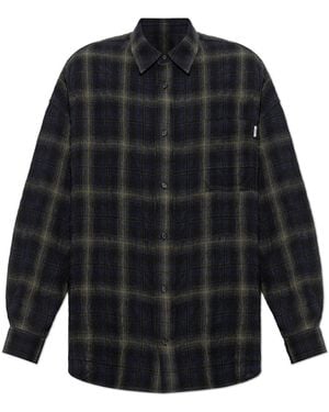 Juun.J Checked Shirt - Black