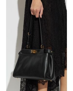 Fendi Leather Bag 'Peekaboo Small' - Black