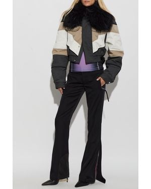 DSquared² Jacket Made Of Mixed Materials - Black