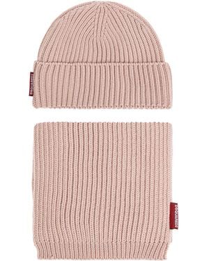 DSquared² Wool Set: Hat And Scarf - Pink
