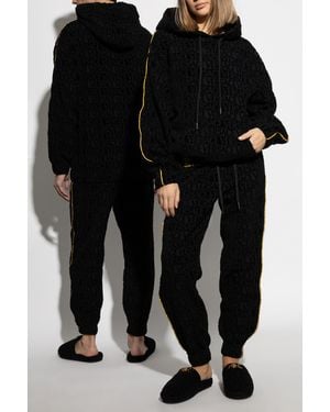 Versace Pants With Logo - Black