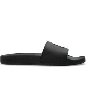 Amiri Rubber Flip-Flops With Logo - Black