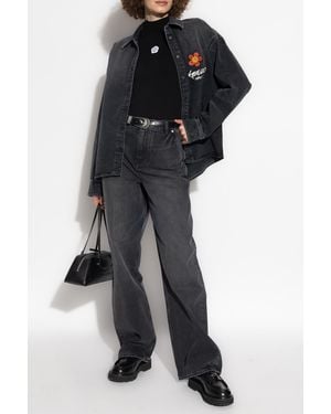 KENZO Top With A Stand-Up Collar - Black