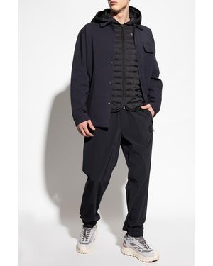 Moncler Pants With Logo Patch - Blue
